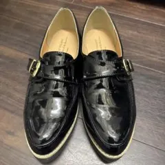 mystywoman モンクストラップシューズ　ローファー　エナメル　パテント