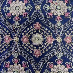 【訳アリ】インド刺繍生地はぎれ　F-107