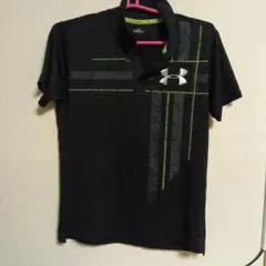 Under Armour ストライプポロシャツ ブラック