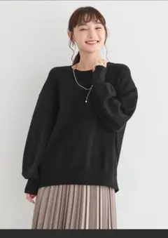 AMERICANHOLIC バイパチ袖ボリュームニットプルオーバー