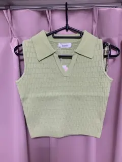 ダーリッチ Darich★ブロックノースリーブポロシャツミントのサムネイル