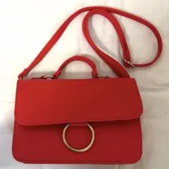 INGNI バッグ ゴールドリング 赤 レッド