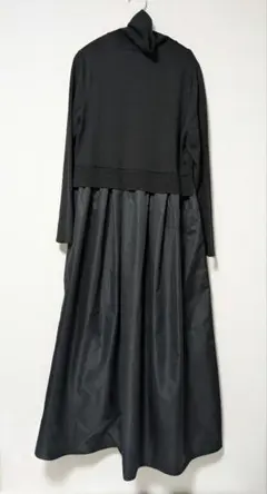 美品 E by eclat 　ニットドッキングワンピース　タートルネック