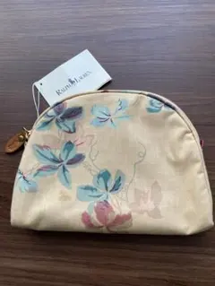 [未使用] Ralph Lauren ラルフローレン 花柄ポーチ ベージュ