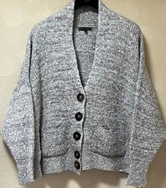 JOSEPHグレー オーバーサイズニットカーディガン