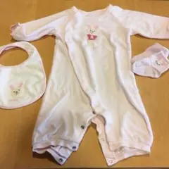 COMME CA FILLE  コムサ ロンパース スタイ 靴下 女の子 70