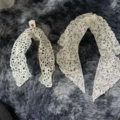 レース装飾 つけ襟 2種類セット