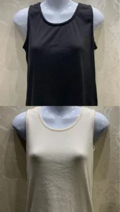 【2点SET】リブタンクトップ インナー キャミソール セット