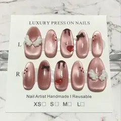 バレンタインネイル マグネット チョコレートネイル 量産 ガーリー ネイルチップ