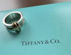 h404 希少ティファニーシグネチャーピンクエナメルリング約11号