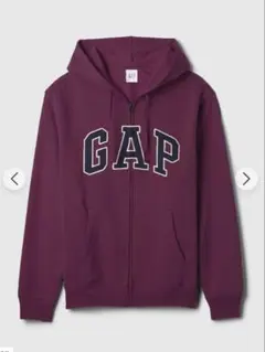 GAP リラックスGAPロゴ ジップアップパーカー クラウンジュエル L