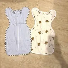 ベビースリーパー 水色と白 クマ柄【Sサイズ】