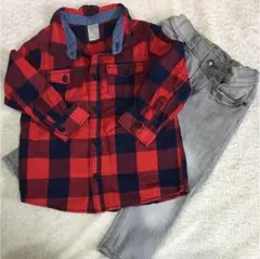 H&M babyシャツ&パンツセット