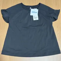 UNIQLO★エアリズムコットンフリルTシャツ★半袖★ブラック★120cmのサムネイル