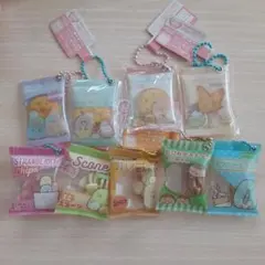 すみっコぐらし うそっこおやつ キーチェーン 9点