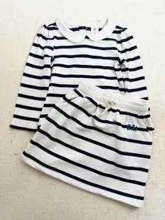 美品　baby GAP ◆ストライプ襟付きトップス＆スカートセット 4T