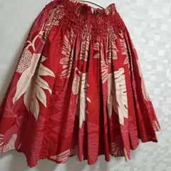 フラダンス用 パウスカート 赤 70cm