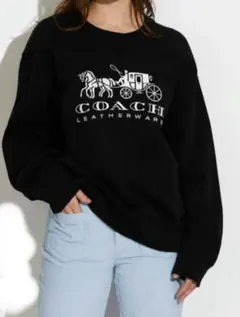 週末お値引き COACH クルーネック ホースアンドキャリッジ トレーナー