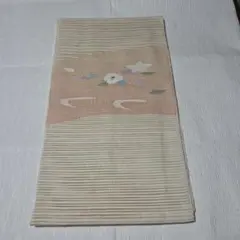 専用帯9048 ○人間国宝 芹沢銈介の一番弟子 下平清人 型絵染 絽縮緬