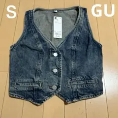 新品未使用ジーユーGUデニムベストレディースＳ