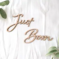 Just Born レターバナー ニューボーン　寝相フォト 赤ちゃん　木製