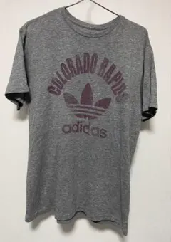 adidas アディダス Tシャツ トレフォイルロゴ グレー M 古着