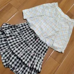 ショートパンツ 2点まとめ売り メゾピアノ 120 チェック柄