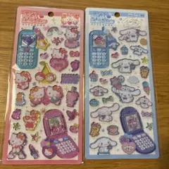 ハローキティ シナモロール 平成はっぴーフォンシール