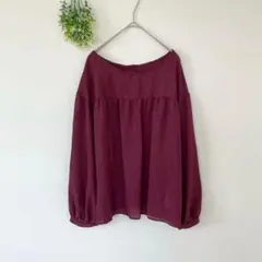 ザショップティーケー［M］上品ナチュラル◎ぽわん袖◎ミニドット柄シアーブラウスのサムネイル