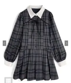 最終値下げ GRL チェック柄プリーツミニワンピース dk1587