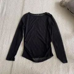 ブラック シアー 長袖 トップス　レース　H&Mのサムネイル