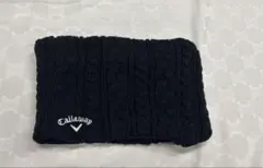 Callaway ケーブルニット 黒色 レディース　ネックウォーマー