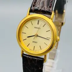 稼働 SEIKO SPIRIT ゴールド レディース腕時計 1F21-0H70