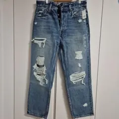 GAP ストレートデニム ライトブルー ダメージ加工 29インチ 新品