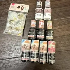 Seria DAISO ジェルネイル カラー 10本セット ネイルパーツ付きのサムネイル