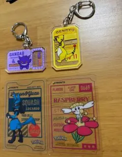 ポケモン　プロント　クリアカード　キーホルダー　ルカリオ　ゲンガー　デンリュウ