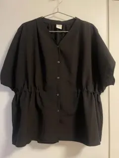 URBAN RESEARCH DOORS Vネックウェストギャザーブラウス