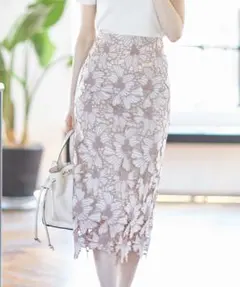 tocco-closet フラワーレースタイトスカート