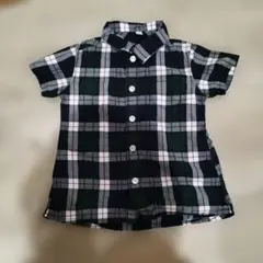 半袖チェックシャツ 100cm　無印良品