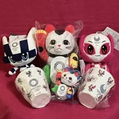 オリンピック　招き猫5色5体 オリンピック 招き猫5色5体