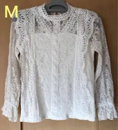 【サファー】カットワークレース　総レース　フリル卒業式 入学式のインナーに！