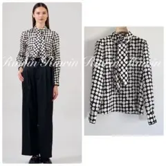 美品】ANAYI ランダムドットスタンドフリル ブラウス 38 - メルカリ