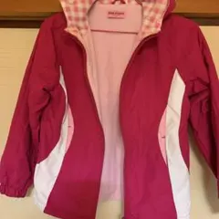 120サイズ★美品★ピンクアウター★フード付き★ピンク