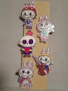 キャラクターアクリルヘアクリップ5個セット