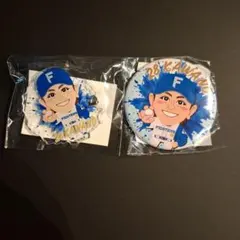 河野竜生 北海道日本ハムファイターズ 缶バッジ アクリルバッジ