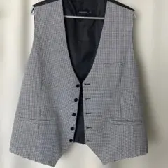 千鳥柄ベスト　HISDERN XL ハンド　メイド　新品　未使用タグなし