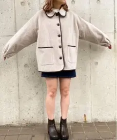 apres jour パイピングショートコート ZOZOTOWN限定