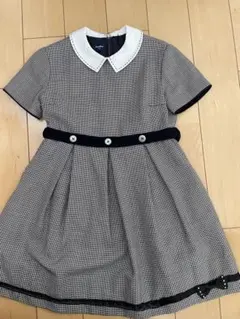 familiar ワンピース　120 千鳥柄　半袖
