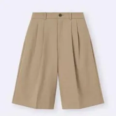 6*読様 GU バミューダショートパンツ ブラウン　ベージュ XL