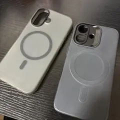 iPhone16用　MagSafe対応 ケース ブラック&グレー（二個セット）